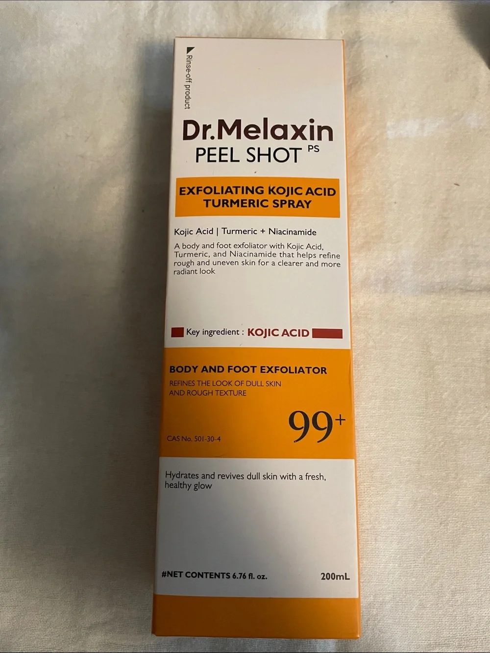 Peel Shot Exfoliating Kojic Acid Turmeric Spray - Orange